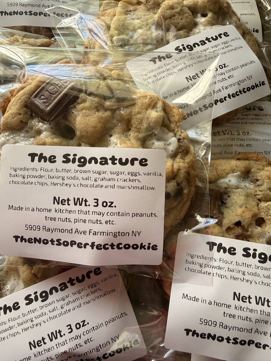 Packaged Signature cookies ready for customers.